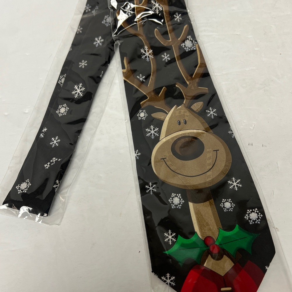 Hallmark Black and White Snowflake Holiday Tie